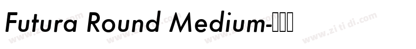 Futura Round Medium字体转换